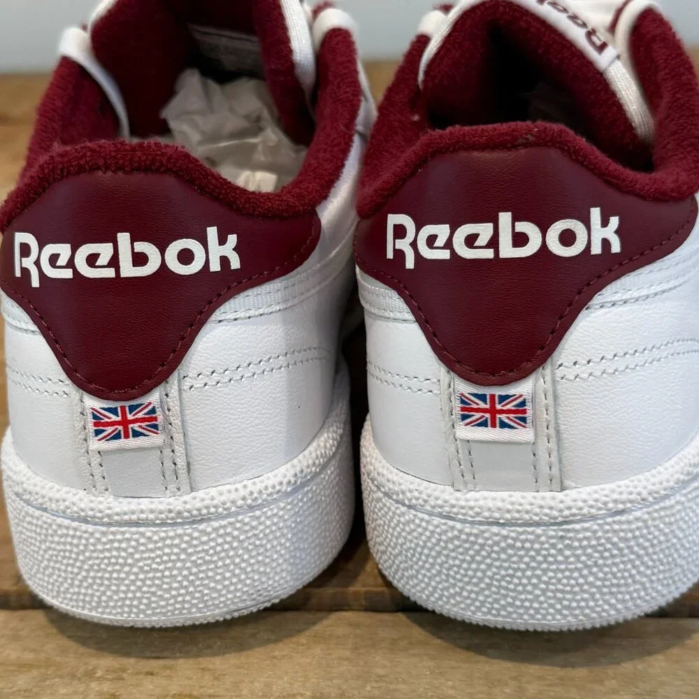 Reebok Club C 85 OG Crest White Classic Burgundy UNISEX NWT Size M 7.5/W9